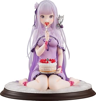 【中古】(未使用･未開封品)KDcolle Re:ゼロから始める異世界生活 エミリア・バースデーケーキVer. 1/7スケール PVC製 塗装済み完成品フィギュア