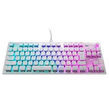 【中古】ROCCAT ゲーミングキーボード Vulcan TKL JP 日本語配列 有線 ホワイト/白 メカニカル リニア テンキーレス RGB ボリュームダイヤル Windows 7以|お取り寄せ本舗 KOBACO