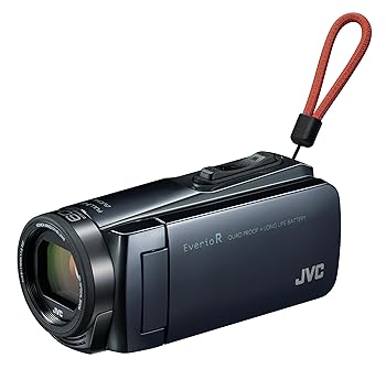 【中古】JVCKENWOOD JVC ビデオカメラ Everio R 防水 防塵 32GB アイスグレー GZ-R470-H