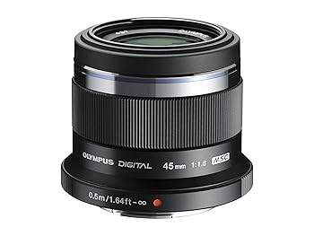 【中古】(未当てはめる･未開封品)OM SYSTEM/オリンパス OLYMPUS 単興味の中心水晶体 M.ZUIKO DIGITAL 45粍 F1.8 黒いこと