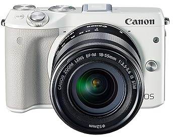 【中古】(非常に良い)Canon ミラーレス一眼カメラ EOS M3 レンズキット(ホワイト) EF-M18-55mm F3.5-5.6 IS STM 付属 EOSM3WH-1855ISSTMLK｜お取り寄せ本舗 KOBACO