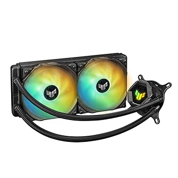 【中古】ASUSオールインワン流動物中央処理装置空調設備 Aura Sync積み上げる デュアルROG 120粍アドレサブルRGB放熱器気違い積み上げる/ TUF Gaming LC 240 ARGB
