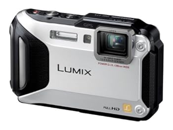 【中古】パナソニック デジタル写真機 ルミックス FT5 雨合羽 しろがね色 DMC-FT5-S