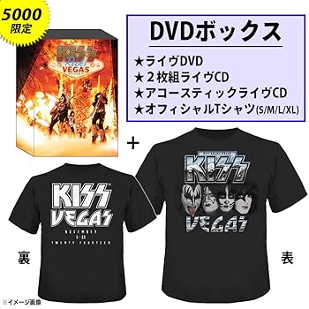 【中古】(未使用･未開封品)キッス・ロックス・ヴェガス【5000セット完全限定生産DVD+2枚組CD+アコースティックCD+Tシャツ(Lサイズのみ)(日本先行発売/日本語字幕付き/日本