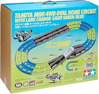 【中古】(未当て嵌める･未開封品)タミヤ ミニ四駆人並み外れた売りわたす ミニ四駆 オーバルホームサーキット 立体レーンチェンジタイプ (ライトグリーン/青み) 69569