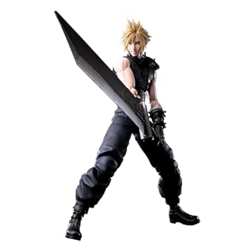 【中古】(非常に良い)ファイナルファンタジーVllリバース プレイアーツ改 クラウド・ストライフ PVC製 塗装済み可動フィギュア 約W100mm×D48mm×H268mm　重量：340g