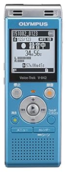 【中古】(未使用･未開封品)OLYMPUS ICレコーダー VoiceTrek 4GB MicroSD対応 V-842 ブルー V-842 BLU