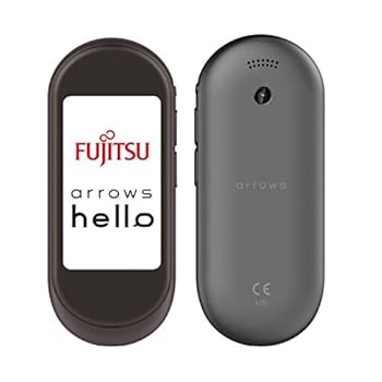 【中古】富士通 arrows hello AT01 マルチ通訳人機 ATMD01002 墨(SUMI)