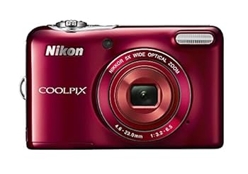 【中古】(非常に良い)Nikon デジタルカメラ COOLPIX L32 レッド 光学5倍ズーム 2005万画素 乾電池タイプ L32RD
