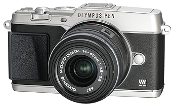 【中古】(人並み外れたに好いたらしい)OLYMPUS 銀鏡受け答え一眼 PEN E-P5 14-42粍 水晶体一揃いの道具(ビューファインダー VF-4書き割り) しろがね色 E-P5 14-42粍 LKIT SLV