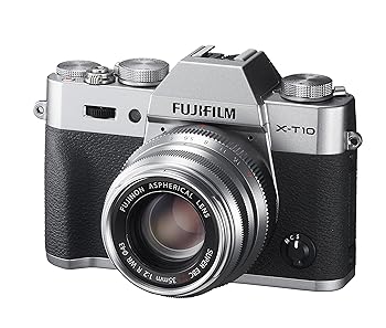 【中古】(非常に良い)FUJIFILM ミラーレス一眼 X-T10 レンズキット シルバー X-T10LK35F2-S