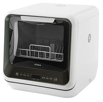 【中古】シロカ 2WAY食器洗い乾燥機 [食洗機/工事不要/除菌率99.9％/分岐水栓対応/液晶表示付き/タイマー搭載/360℃キレイウォッシュ] SS-M151 (ブラック