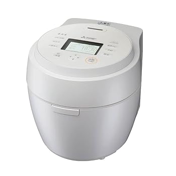 【中古】三菱電機 炊飯器 5.5合 IH式 日本製 本炭釜 紬(つむぎ) 50銘柄芳潤炊き 白真珠 NJ-BW10F-W