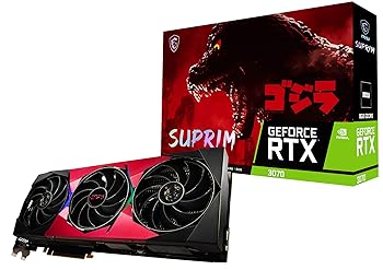 【中古】MSI GeForce RTX 3070 SUPRIM SE 8G LHR x GODZILLA グラフィックスボード VD7771画像