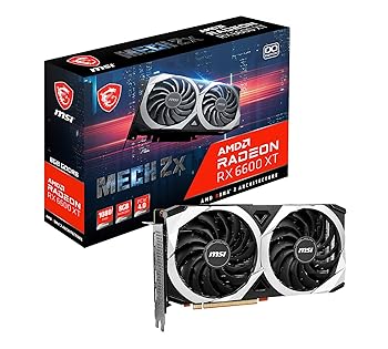 【中古】MSI Radeon RX 6600 XT MECH 2X 8G OC グラフィクスゲーム盤 VD7841 黒いこと