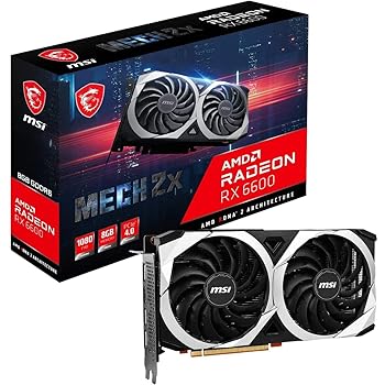 【中古】MSI Radeon RX 6600 MECH 2X 8G グラフィクスゲーム盤 VD7871