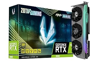 【中古】ZOTAC GAMING GeForce RTX 3080 AMP Holo LHR グラフィクスゲーム盤 ZT-A30800F-10PLHR VD7782 黒いこと
