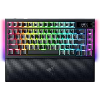 【中古】(未使用･未開封品)Razer レイザー BlackWidow V4 Pro 75% HyperSpeedとHyperPollingによる 4K Hz ワイヤレス メカニカルキーボード オレンジ タクタイル メカニカ