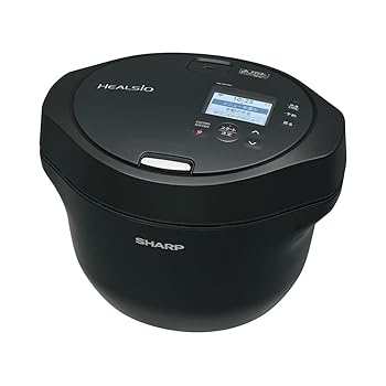 【中古】読みやすい ヘルシオ 熱っぽいまかない方 灯し火膳立て鍋 無水鍋 1.6L 2~4人用 スマホ協同 黒いこと KN-HW16G-B