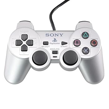 【中古】アナログコントローラ[DUALSHOCK2]サテン・シルバー