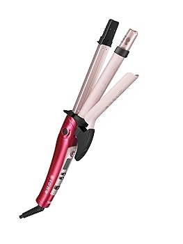 【中古】テスコム (TESCOM) ヘアアイロン マイナスイオン付 ストレート & 26mm 2WAY スチーム機能 ione スパークルピンク IPW1826-P
