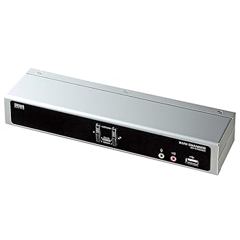 【中古】サンワサプライ SW-KVM2HDC デュアル繋がりDVI相応うマイコン自動小銃うつり変わり器(2:1)