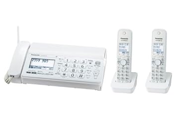 【中古】パナソニック おたっくす デジタルコードレスFAX 子機2台付き 1.9GHz DECT準拠方式 ホワイト KX-PD301DW-W