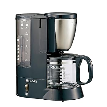 【中古】(非常に良い)象印マホービン コーヒーメーカー 6杯用 ステンレスブラック EC-AS60-XB