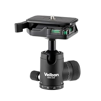 【中古】Velbon 自由雲台 QHD-S5D 中型 底面径38mm コマ止め方式 トルク調整対応 クイックシュー対応 アルミ製 471611 ブラック