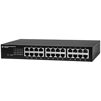 【中古】プラネックス PLANEX ギガビットスイッチングハブ 24界面（ワット数内蔵/金属元素筐体/省エネ青写真） FXG-24IM5 10/100/1000Mbps