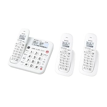 【中古】せつ然たる コードレス 電話 パウダーコンパクト手合い 親機コードレス 白いこと系 受話子機+子機2台 JD-G57CW