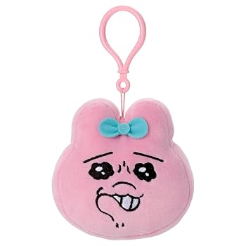 【中古】(未使用･未開封品)タカラトミーアーツ おぱんちゅうさぎ Mocchi-Mocchi-Style フェイス型マスコット おぱんちゅうさぎ(歯ぎしり) ぬいぐるみ高さ約11cm