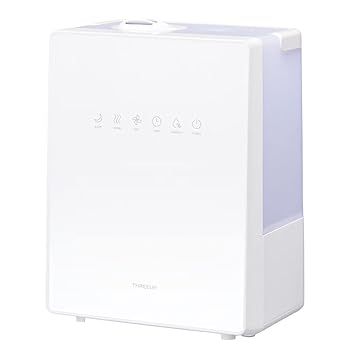 【中古】(非常に良い)THREEUP スリーアップ ハイブリッド加湿器 NEWスクエアミスト 湿度コントロール機能付 ホワイト HB-T1825-WH|お取り寄せ本舗 KOBACO