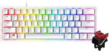 【中古】(未当てはめる･未開封品)Razer(レイザー) Huntsman Mini 小型 ゲーミングキーボード Mercury White - Linear Optical Switch 英語US取り合わせ 60%レイアウト 光学取り替えっこ 超