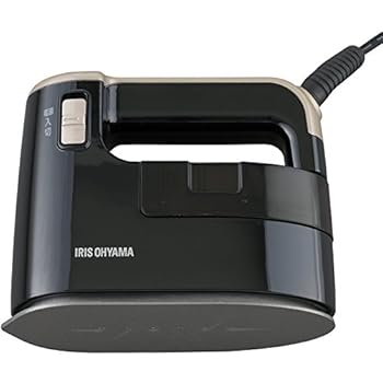 【中古】(非常に良い)アイリスオーヤマ 衣類スチーマー スチームアイロン ハンガーにかけたまま 2WAY 3大臭カット コンパクト 軽量 IRS-01-KN ブラックゴールド|お取り寄せ本舗 KOBACO