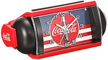 【中古】セイコークロック 目覚まし時計時辰儀 置き時計 コカ・コーラ Coca-Cola アナログ 大音の大きさ 呼びりん音 赤 AC604R