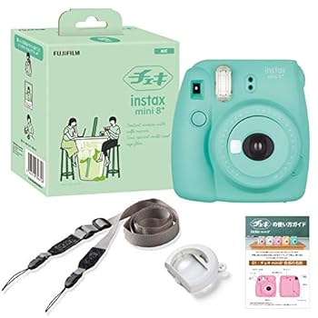 【中古】(未使用･未開封品)富士フイルム(FUJIFILM) インスタントカメラ チェキ instax mini8プラス 接写レンズ付き ミント 60cmから撮影可能、(接写レンズ使用時35cm-50cm)