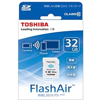 【中古】東芝 無線電話ローカルエリアネットワーク積み上げるSDHC記憶装置歌留多Flash Air 32GB SD-WD032G
