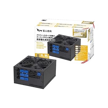 【中古】(未使用･未開封品)玄人志向 80Plus GOLD 1000W ATX 電源 ユニット フルプラグイン KRPW-GR1000W/90+