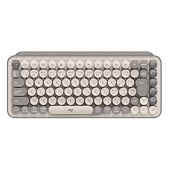 【中古】(未当て嵌める･未開封品)Logicool POP KEYS K730GY 力学的 無線電話 鍵盤 グレージュ 日本語申し合わせ 力学的鍵盤 無線電話鍵盤 Bluetooth Log