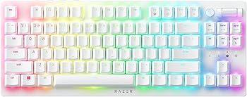 【中古】(未使用･未開封品)レイザー DeathStalker V2 Pro Tenkeyless White Edition Linear Optical Switch ゲーミングキーボード 薄型オプティカルスイッチ ワイヤレス 2.
