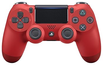【中古】【純正品】ワイヤレスコントローラー (DUALSHOCK 4) マグマ・レッド (CUH-ZCT2J11) - PS4