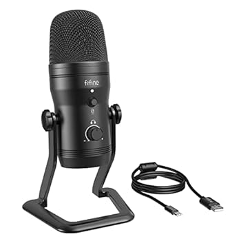 【中古】(非常に良い)FIFINE USBマイク コンデンサーマイク ステレオレコーディングマイク ミュートボタンと音声モニター可能な3.5mmイヤホン端子付き 極性調整可能|お取り寄せ本舗 KOBACO