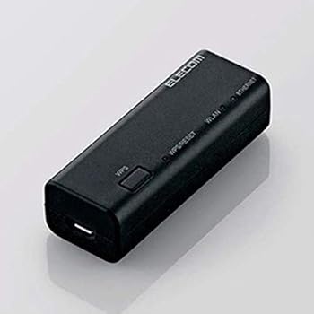 【中古】(未使用･未開封品)エレコム WiFiルーター 無線LAN ポータブル 300Mbps ACアダプタ付属 WRH-300BK3