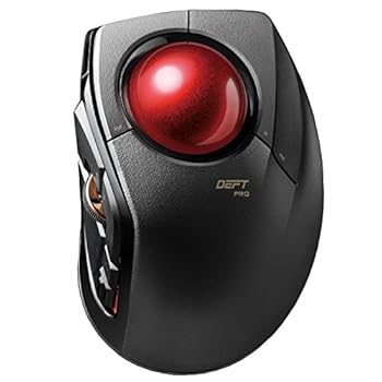 【中古】(非常に良い)エレコム マウス 有線/ワイヤレス/Bluetooth トラックボール人差指 中型ボール 8ボタン チルト機能 ブラック M-DPT1MRXBK