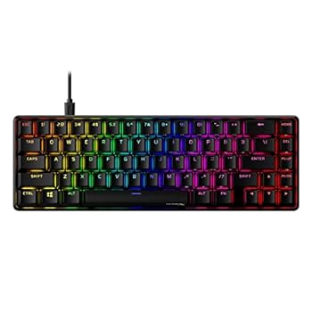 【中古】HyperX Alloy Origins 65 小型 RGBメカニカルゲーミングキーボードHyperX赤軸 ゲーマー向け 4P5D6AA#ABA ブラック
