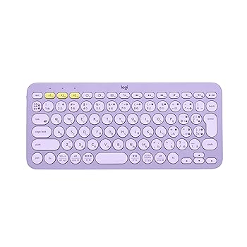 【中古】ロジクール ワイヤレスキーボード 無線 薄型 小型 K380LV ラベンダー Bluetooth ワイヤレス キーボード Windows Mac iPad iOS Android Chrome Su