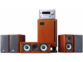 【中古】オンキヨー サラウンドアンプリファイアー内蔵5.1ch包み取り合わせ BASE-V15X(S)