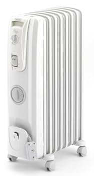 【中古】DeLonghi オイル・ラジエターヒーター L字型滑っこいフィン8枚 点火装置薄墨色 R730812TFS 【3~8畳用】
