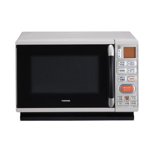 【中古】TOSHIBA オーブンレンジ 石窯オーブン 17L横扉フラット アイボリーホワイト ER-J3(W)